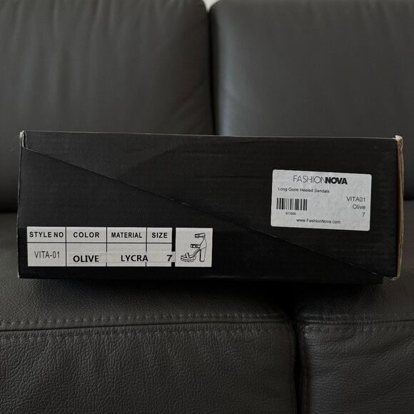 Long Gone Chunky Platform Heels - Olive Green (Size 7) - Picture 5 of 5